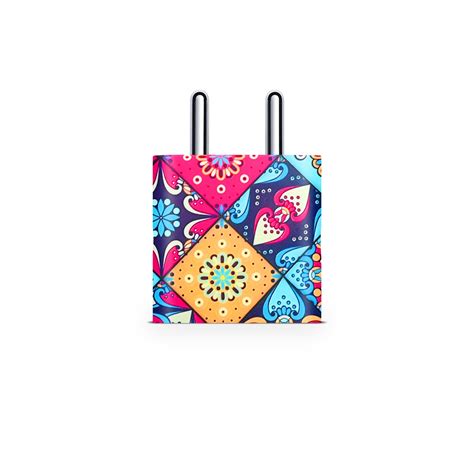 Colourful Patterns 3D Textured Skin For Charger – Skinly
