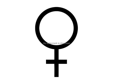 Female Symbol Svg Digital Cut File Female Gender Symbol Iron | Etsy