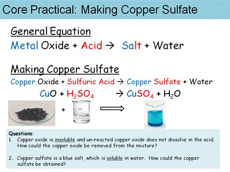 Making Copper Sulphate Required Practical 的图像结果