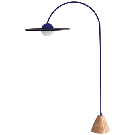 21st Century Blue Floor Lamp with Cane and Rosa Pink Marble For Sale at ...