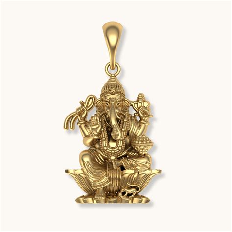 Lord Ganesha Pendant in Ashthadhatu, 1 year warranty – thejanki.com