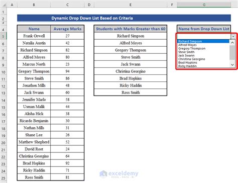 Dynamic List in Excel 的图像结果