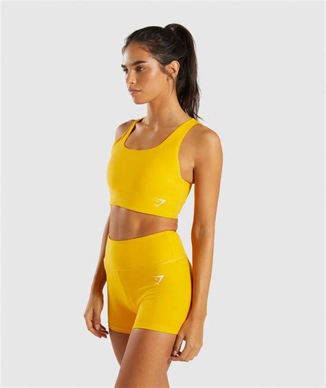 gymshark yellow sports bra