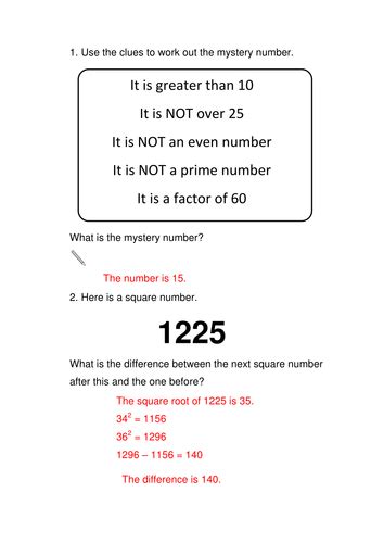 Image result for Number Problems Examples