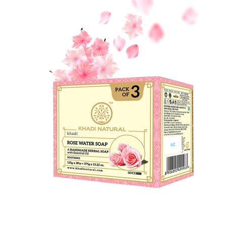 Khadi Natural Rosewater Soap for Hydrated Skin | Buy Online