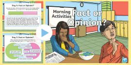 Fact and Opinion Cut and paste sorting activity years 1- 2