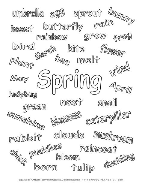 What Are Spring Words at Megan Graves blog