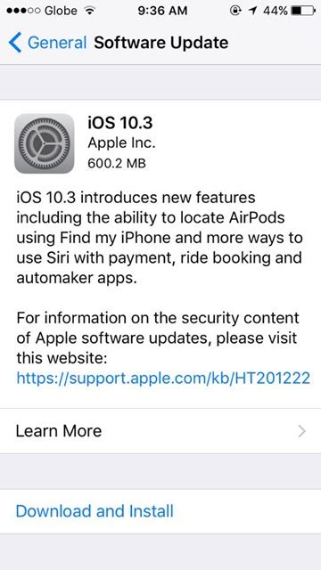 iOS 10.3.4 Update 的图像结果