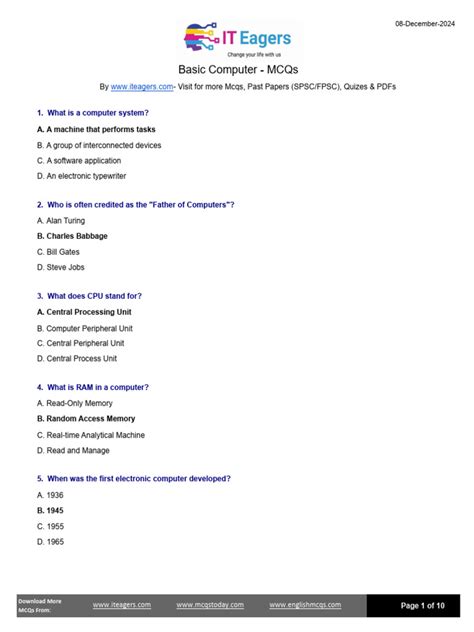 Image result for Computer MCQ 100