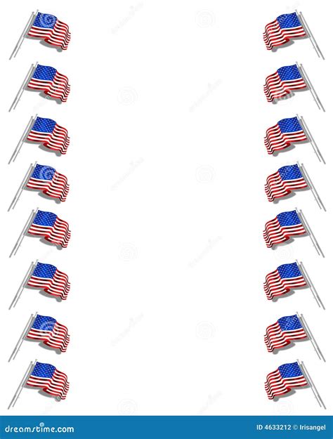 American Flags Border Stock Photography - Image: 4633212