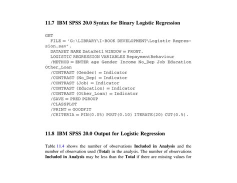 Syntax for binary logistic regression - Business Research - Studocu