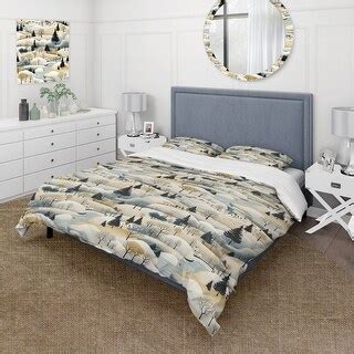 Designart "Summer Scenery Scandinavian Pattern" Yellow Cottage Bed ...