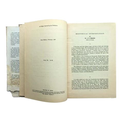 K.M. Munshi Indian Constitutional Documents 1967 | Prinseps