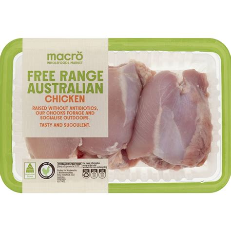 Calories in Macro Chicken Thigh Fillets Free Range calcount