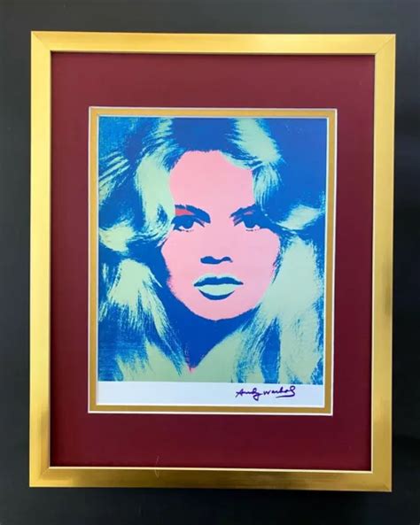 ANDY WARHOL 1984 Signed Awesome Brigitte Bardot Print Matted To 11X14 ...