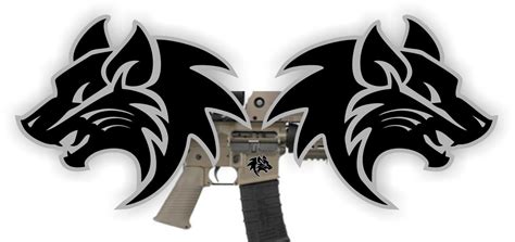 Buy Pair - AR15 Lower TRIBAL WOLVES Decals | Distressed MAG Black Ops ...