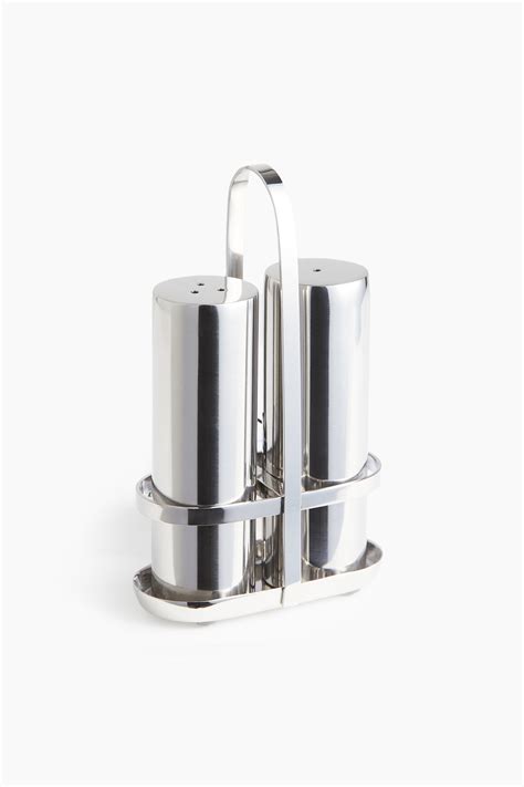 Stainless steel salt and pepper shakers - Silver-coloured - Home All ...