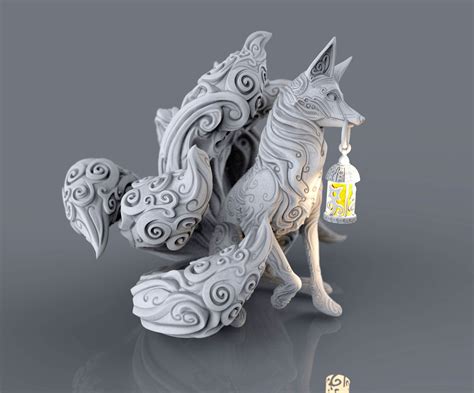 Kitsune 3D STL Digital - Etsy