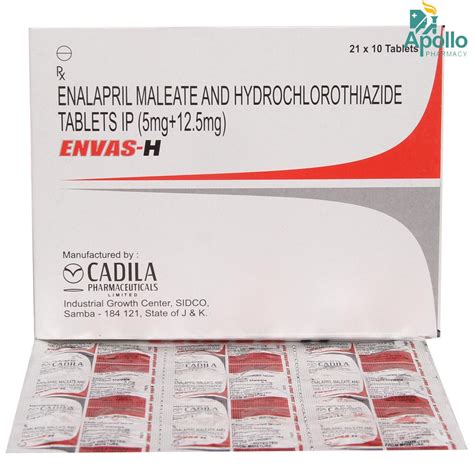Envas-H Tablet 10's Price, Uses, Side Effects, Composition - Apollo ...