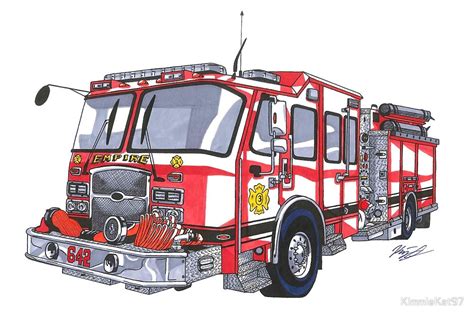 Fire Truck Drawing Pictures at PaintingValley.com | Explore collection ...