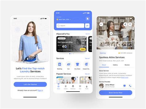 Laundry Service App UI Design | Laundry App Figma UIUX :: Behance