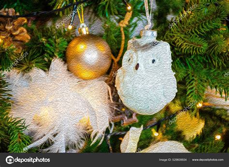 Christmas Tree Oil Painting