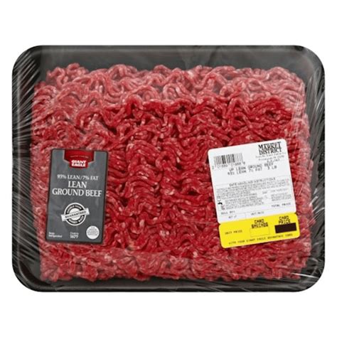 Giant Eagle 93% Lean 7% Fat Ground Beef (1 each) Delivery or Pickup ...