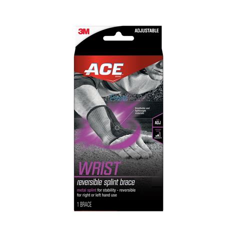 ACE Brand Reversible Splint Wrist Brace, Adjustable, 1 Brace HSA/FSA ...