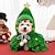 Dog Cat Hoodie Christmas Costume Christmas Outfit Fashion Cute Winter ...