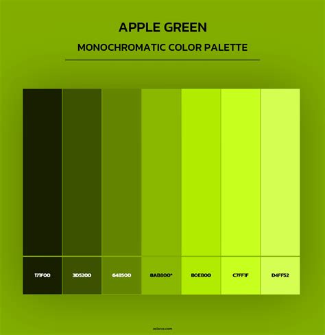 Apple Green color palettes - colorxs.com