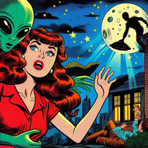 Image result for Alien Abduction Woman Art