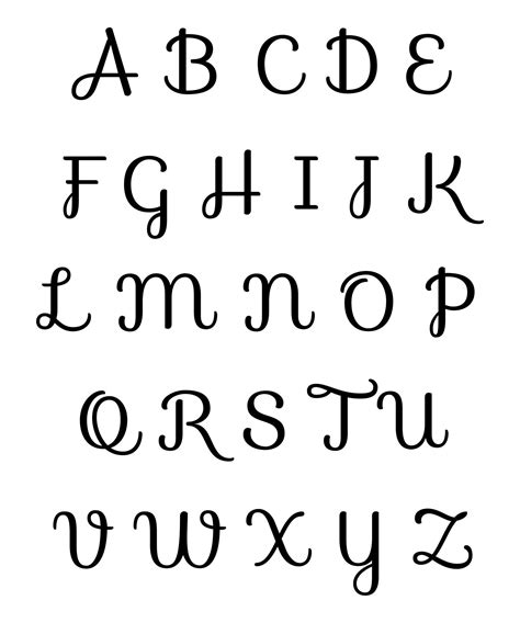 Fancy Letter Stencils | Hand lettering alphabet fonts, Font styles alphabet, Lettering alphabet