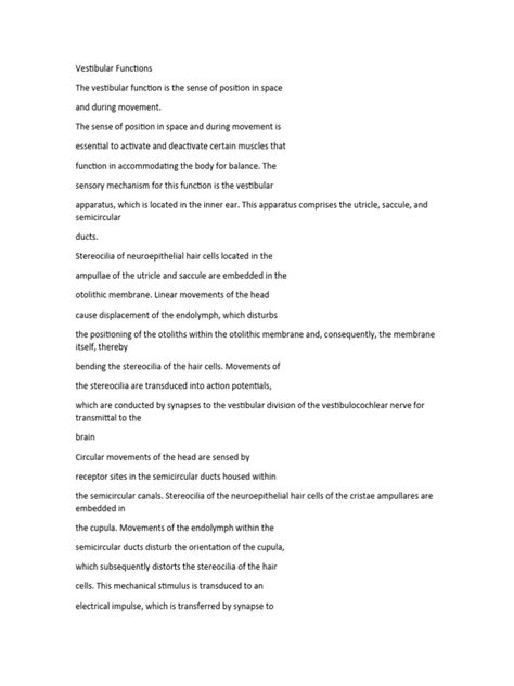 Image result for Vestibular Function