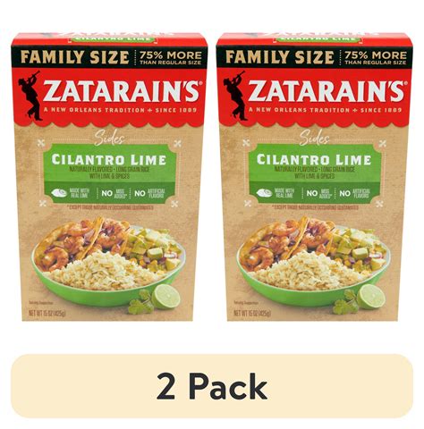 (2 pack) Zatarain's No Artificial Flavors Gluten Free Cilantro Lime ...