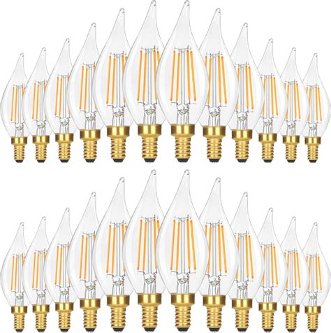 Amazon.com: GoBright Dimmable LED Candelabra Bulbs 40W Equivalent, 24 ...