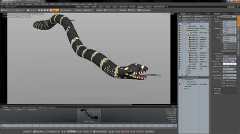 3D Eastern Kingsnake Rigged for Modo model | 3D Molier International