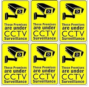 VICINITY Vinyl sticker Sign Board CCTV Camera Surveillance Sign Board ...
