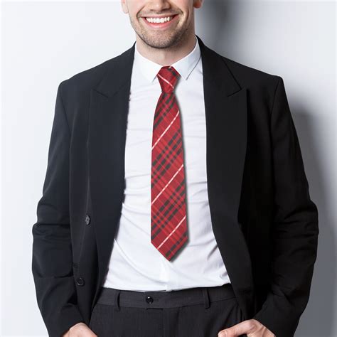 Axlon Mens Plaid Micro Self Silk Necktie Gift Set With Pocket Square ...