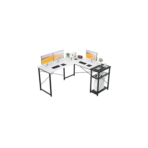 Buy Homfio L Shaped Desk Computer Office Desk with Shelves Corner ...