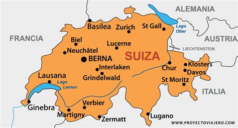 Mapa Politico De Suiza