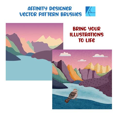 Affinity Designer Vector Brush Set: Patterns & Textures (digital ...