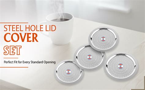 KC Steel Hole Lid Cover Set, Stainless Steel Jali Plate for Utensils ...