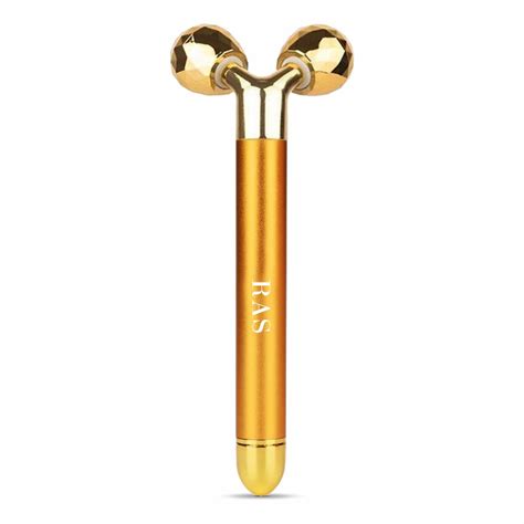 24k Gold Y-Shape 3D Electric Face & Body Massager – RAS Luxury Skincare