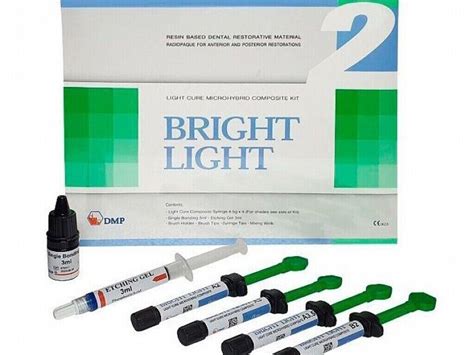 DMP - Light Cure Microhybrid Composite Kit - Bright Light Intro Kit 4 x ...