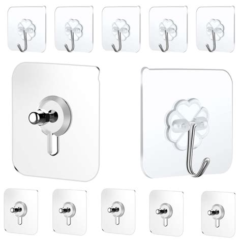 Transparent Stainless Steel Strong Self Adhesive Wall Hook Wall Nail ...