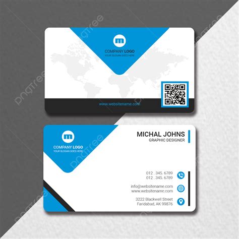 Business Card Template with QR Code 的图像结果
