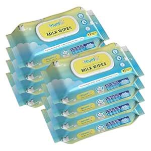 Amazon.in: Buy MUMta Milk baby wipes | With 99% Pure Water, Milk and ...