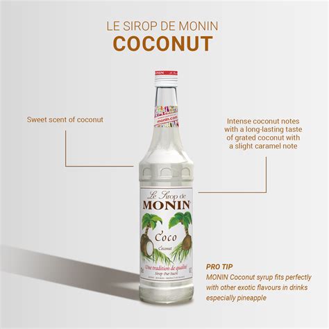 Monin Coconut Syrup 700ml (Box of 6)