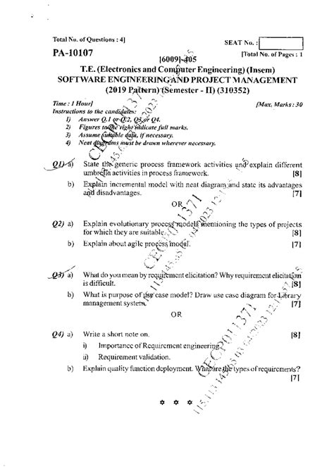 SEPM (310352) Solved Question Paper - Software Engineering & Project ...
