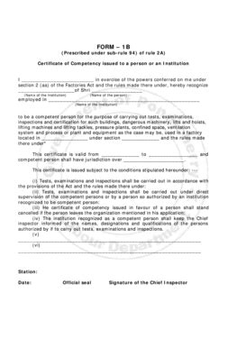 Fillable Online India. The Factories Act - International Labour ...